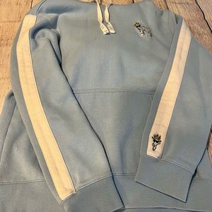 GOAT USA unisex SM Carolina Blue hooded sweatshirt with white stripe on sleeves